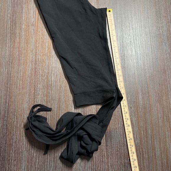 FP Movement Free People Black Athletic Leggings w/ Leg Wrap Ties Women's Size L - Picture 5 of 5